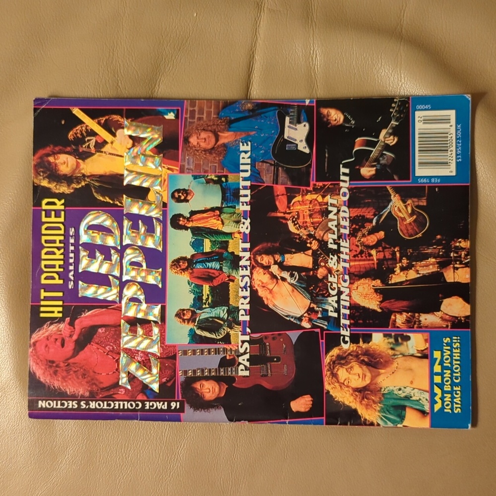 1995 Hit Parade Salutes Led Zeppelin collector's edition magazine.